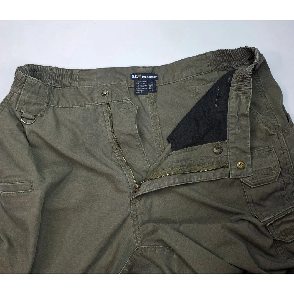 5.11 Tactical Mens Size 38x30 Taclite Pro Rip Stop Cargo Pants Olive/Green